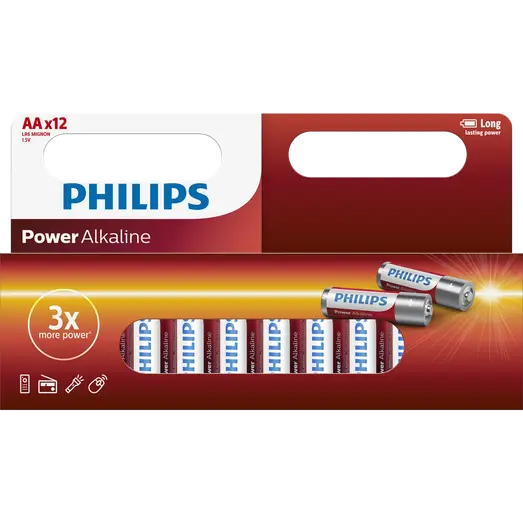 Philips Power Alkaline LR6/AA batteri 12 stk.