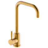 Geyser Bravo L køkkenarmatur rustfrit stål mat guld