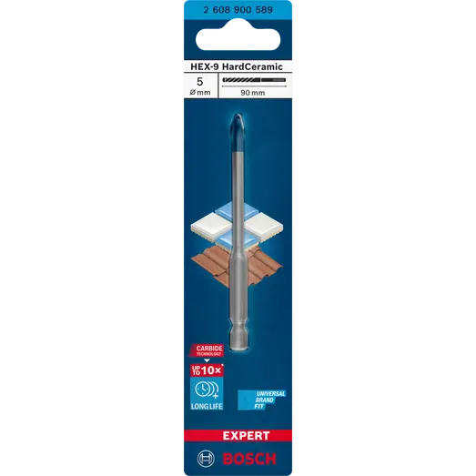 Bosch EXPERT HEX-9 HardCeramic-borsæt 5x90 mm