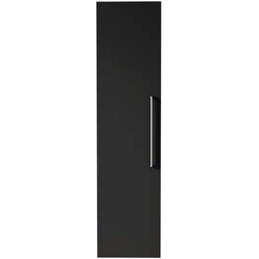 Milano højskab sort 1 låge 3 hylder 120x30x28 cm    