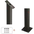 Plus Stålstolpe m/fod inkl. bolte  til trappe gelænder  4,5x4,5x87,1/80,4 cm sort