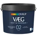 Dyrup væg 02 mat & vaskbar hvid 4,5 L