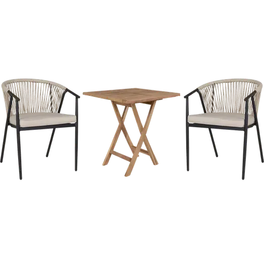 Alba cafésæt med 2 Dragør stole sand