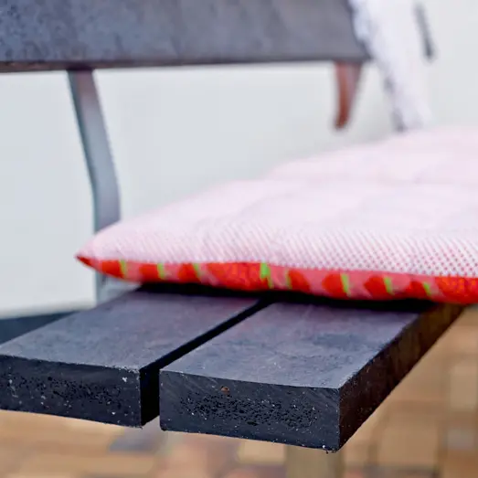 PLUS Basic Bord/Bænkesæt m/2 ryglæn og 2 påbygninger 260 cm RePlast Sort