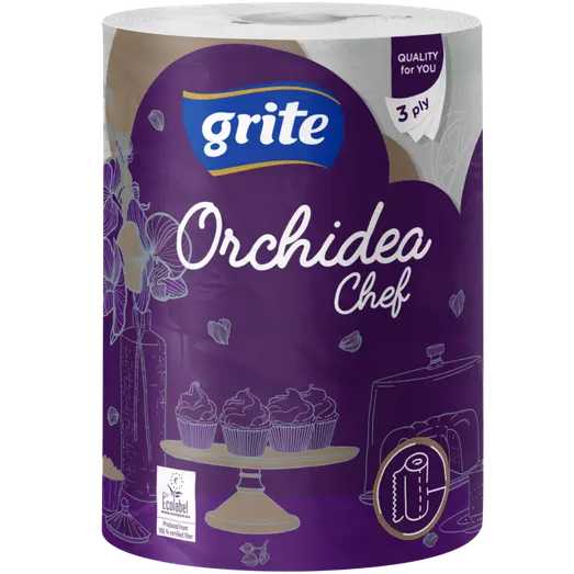 Grite orchidea chef 3-lags køkkenrulle 22,4 cm x 41,4 m