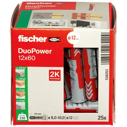 Fischer universaldybel duopower 12x60 25 stk
