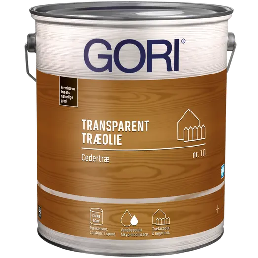 GORI 111 transparent træolie cedertræ 5 L