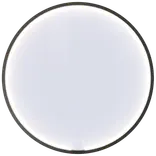 Scanbad Moon rammespejl Ø75 cm, sort, lysstyring
