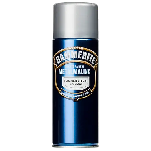 Hammerite effekt metalmaling spray sølvgrå