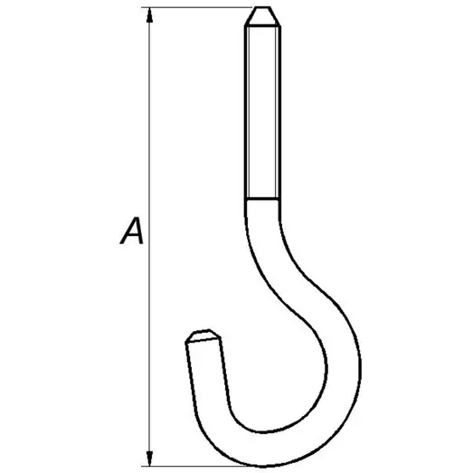 PN tøjsnorskrog 110 mm. elforzinket