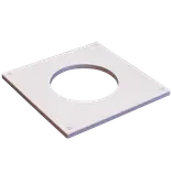 Duka dækplade S7 Ø100x195x195 mm hvid