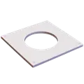 Duka dækplade S7 Ø100x195x195 mm hvid
