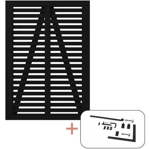 PLUS Harmoni enkeltlåge 100×140 cm sort inkl. sort beslag