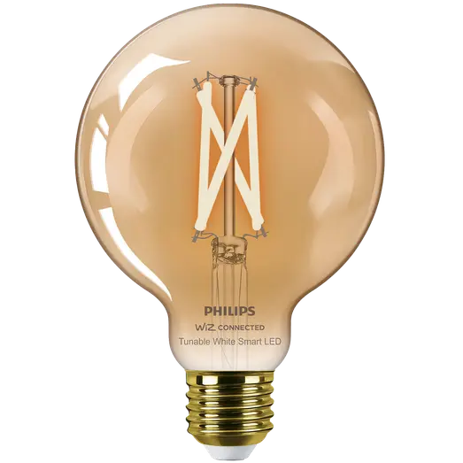 Philips Smart WiZ white LED pære E27 6,7W globe guld