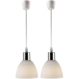Nordlux Ray pendel-sæt 2 stk. E14 krom/opal