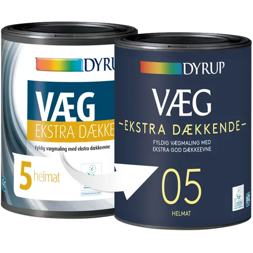 Dyrup Væg 05 vægmaling ekstra dækkende hvid 0,75 L