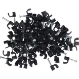 E-Line ledningsclips R 5-7 100 stk sort