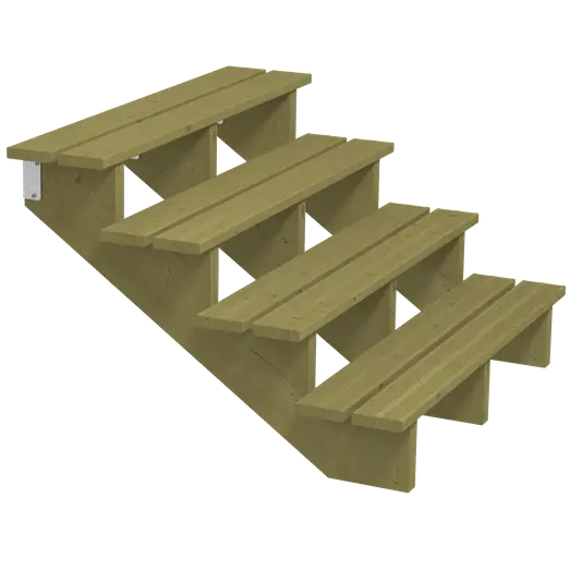 Plus Terrassetrappe 4 trin 71x101 cm 34,2°  120 cm