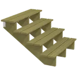 Plus Terrassetrappe 4 trin 71x101 cm 34,2° 120 cm