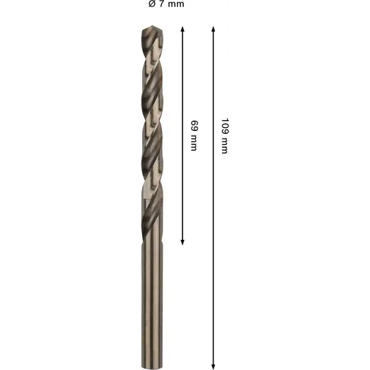 Bosch PRO Stainless Steel HSS-Co-spiralbor, 7x69x109 mm