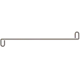 Arminox murbinder, S-binder, ribbet, Ø4 mm