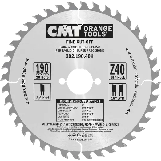 CMT dyk- og rundsavsklinge universal Ø165 mm