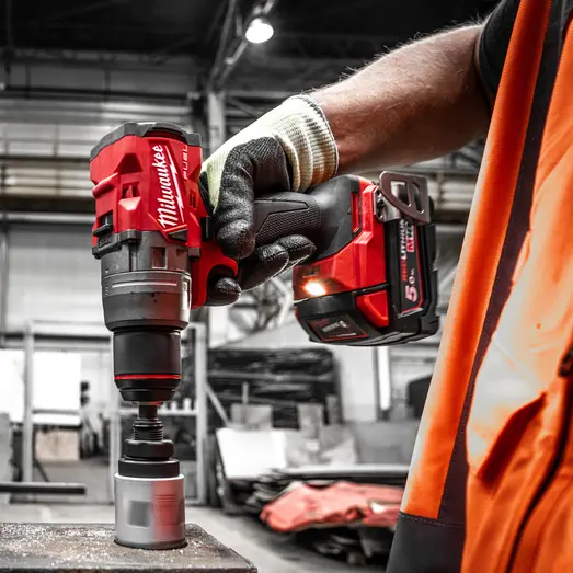 Milwaukee M18™ Fuel™ FDP3-502X slagboremaskine 2x5,0Ah batteri/lader og HD boks