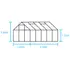 Halls Popular 106 drivhus sort med delt glas 6,2 m²