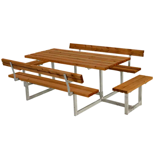 Plus Basic bord/bænkesæt med 2 ryglæn og påbygninger 260 cm