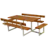 Plus Basic bord/bænkesæt med 2 ryglæn og påbygninger 260 cm
