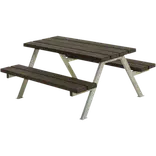 PLUS Alpha Junior Bord/Bænkesæt 118 cm RePlast Sort