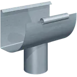 Rheinzink kvartrund tagrende m/tudstykke 333x200x0,7 mm