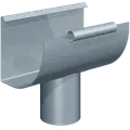 Rheinzink kvartrund tagrende m/tudstykke 333x200x0,7 mm