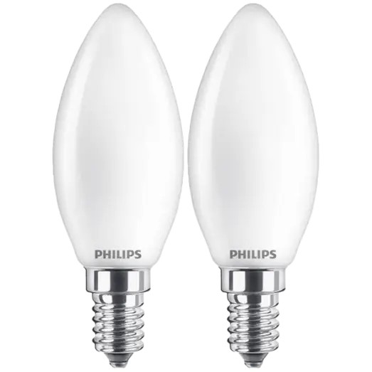 Philips Kerte LED pære E14 25W 2 pack
