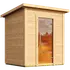 Saunahytte med glasdør, 3-4 pers., fyrtræ (Saml-Selv) (uden ovn)  