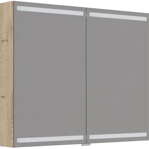 Scanbad Level spejlskab 100x80cm natur eg