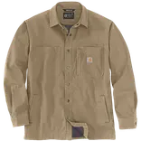 Carhartt Canvas fleece foret skjortejakke Dark khaki