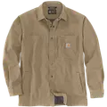 Carhartt Canvas fleece foret skjortejakke Dark khaki