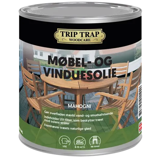 Trip Trap møbel og vinduesolie mahogni