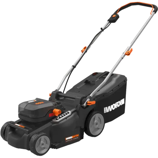 Worx WG737E plæneklipper 2x20V 37cm, 2x4.0Ah batterier og lader