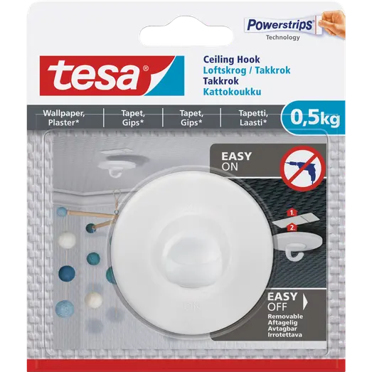 Tesa® loftskrog t/ tapet og gips  0,5 kg