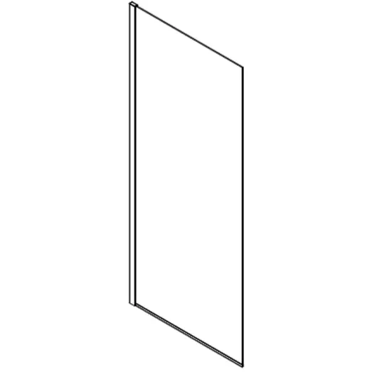 Scanbad brusevæg 79x197,5 cm klar glas