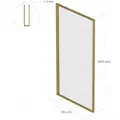 Milobad brusevæg 70x200 cm med messing ramme