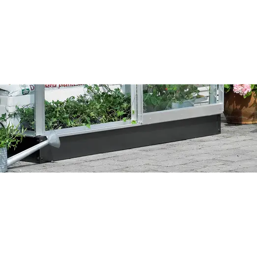 Halls Altan 2 vægdrivhus m/3 mm delt glas 0,91 m² sort inkl. sokkel