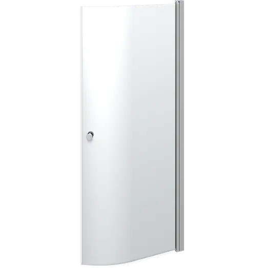 Scanbad brusedør E - halvrund klart glas, model 100