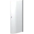 Scanbad brusedør E - halvrund klart glas, model 100