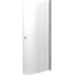 Scanbad brusedør E - halvrund klart glas, model 100