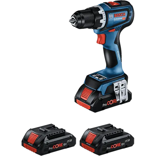 Bosch GSR 18V-90 C bore-/skruemaskine 3x4.0 Ah Procore batteri/lader i L-BOXX