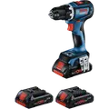 Bosch GSR 18V-90 C bore-/skruemaskine 3x4.0 Ah Procore batteri/lader i L-BOXX