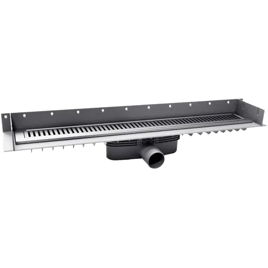 Purus Line afløbsrendesæt med vandlås rib 800 Ø50 mm